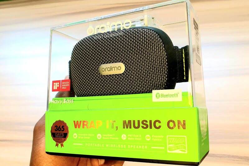 Bluetooth speaker in packaging box