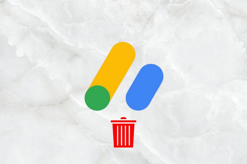 Google Adsense logo delete icon