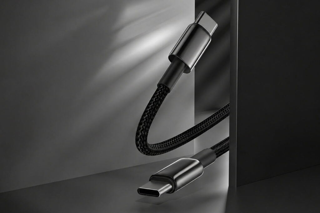 black usb cable in dark background