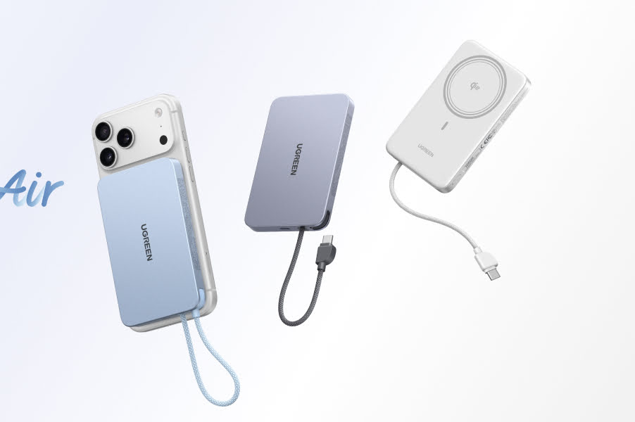 Three magsafe power banks and an iphone 17